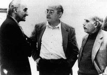 Eduardo Chillida, Luis Gordillo y Juan Barjola en Madrid